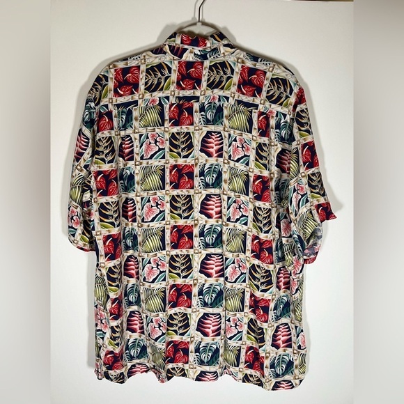 Vintage Y2K Miles collection Reyn Spooner Hawaiian rayon shirt szXL palm trees - Picture 4 of 10